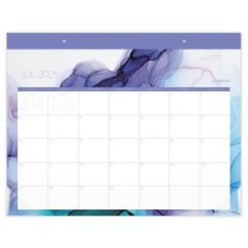 Cambridge Aqueous Academic 2025-2026 Monthly Desk Pad Calendar, Standard, 21 3/4" x 17"