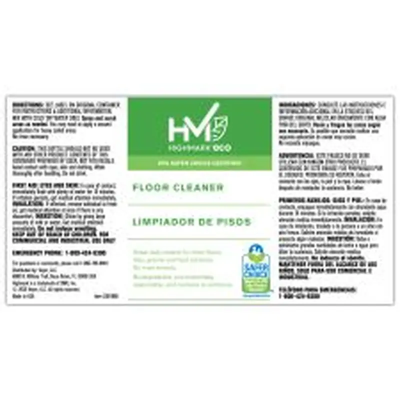 Highmark Secondary Label, Floor Cleaner, 3-3/4 x 7