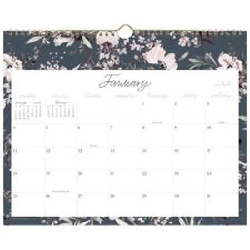 Leah Bisch for Cambridge 2026 Monthly Wall Calendar, Calista Floral, Medium, 15" x 12"