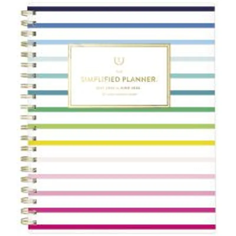 Simplified by Emily Ley for AT-A-GLANCE Academic 2025-2026 Weekly Monthly Planner, Happy Stripe, Large, 8 1/2" x 11"