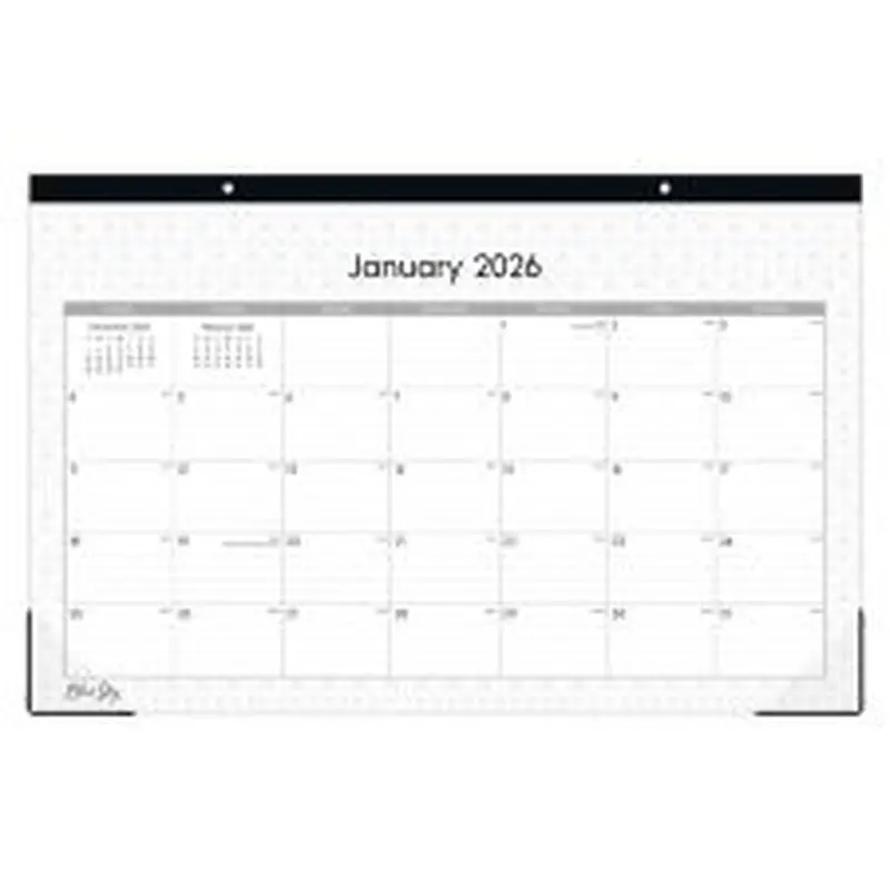 2026 Blue Sky Monthly Desk Pad Calendar, 11" x 17", Enterprise, January To December, 111293