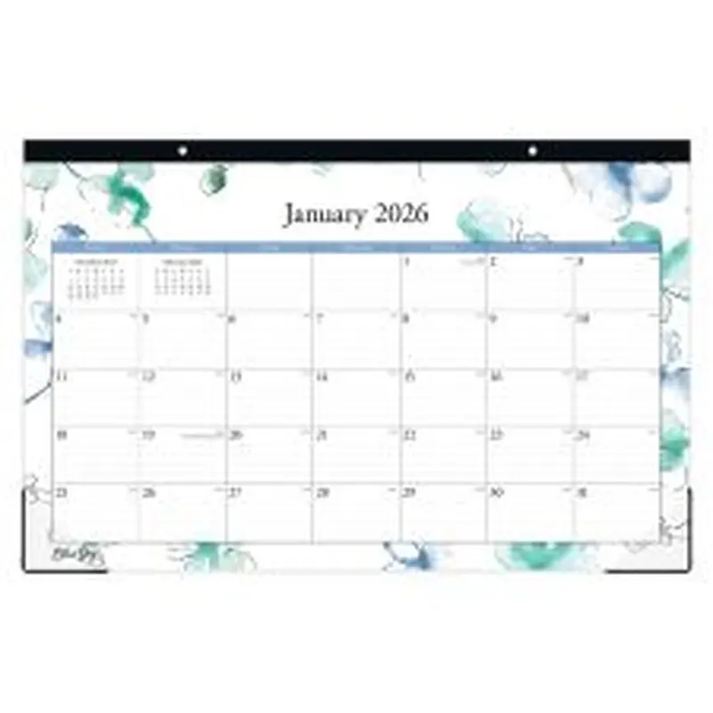 2026 Blue Sky Monthly Desk Pad Calendar, 11" x 17", Lindley, January To December, 100024
