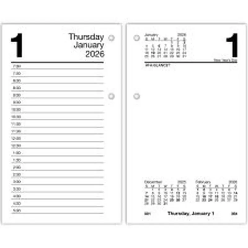 AT-A-GLANCE 2026 Recycled Daily Loose-Leaf Desk Calendar Refill, Standard, 3 1/2" x 6"