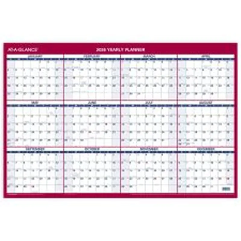 AT-A-GLANCE 2026 Vertical Horizontal Reversible Erasable Wall Calendar, With Marker, Large, 36" x 24"