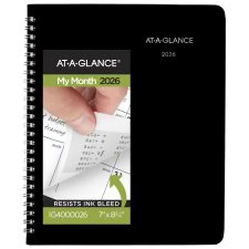 AT-A-GLANCE DayMinder 2026 Monthly Planner, Black, Medium, 7" x 8 3/4"
