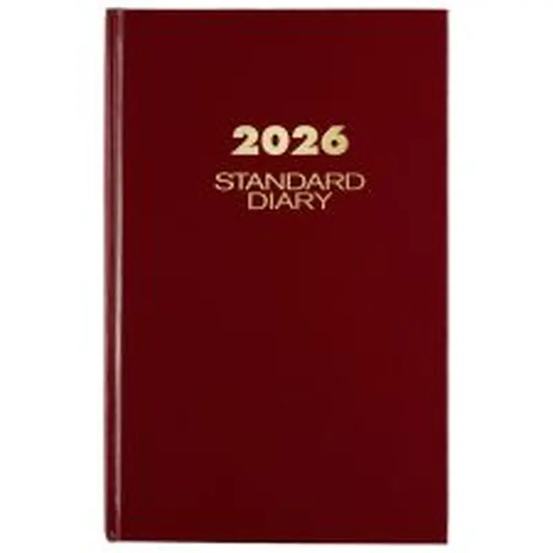 AT-A-GLANCE Standard Diary 2026 Daily Diary, Red, Large, 7 3/4" x 12"