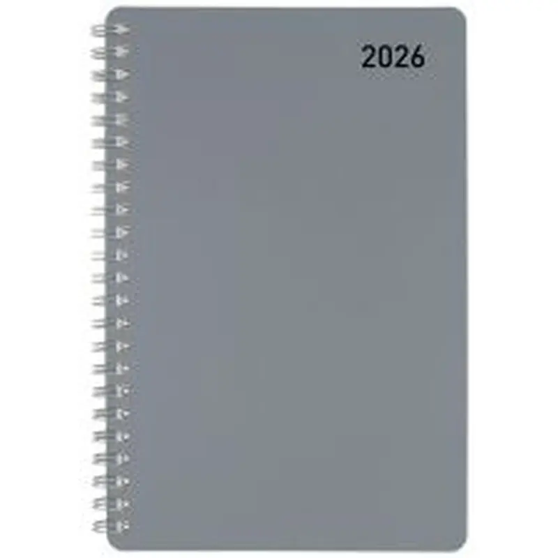 Weekly Monthly Appointment Book, 5" x 8", Silver, January 2026 to December 2026, OD71033026