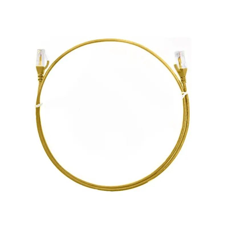 8ware CAT6 Ultra Thin Slim Cable 10m - Yellow Color Premium RJ45 Ethernet Network LAN UTP Patch Cord 26AWG for Data