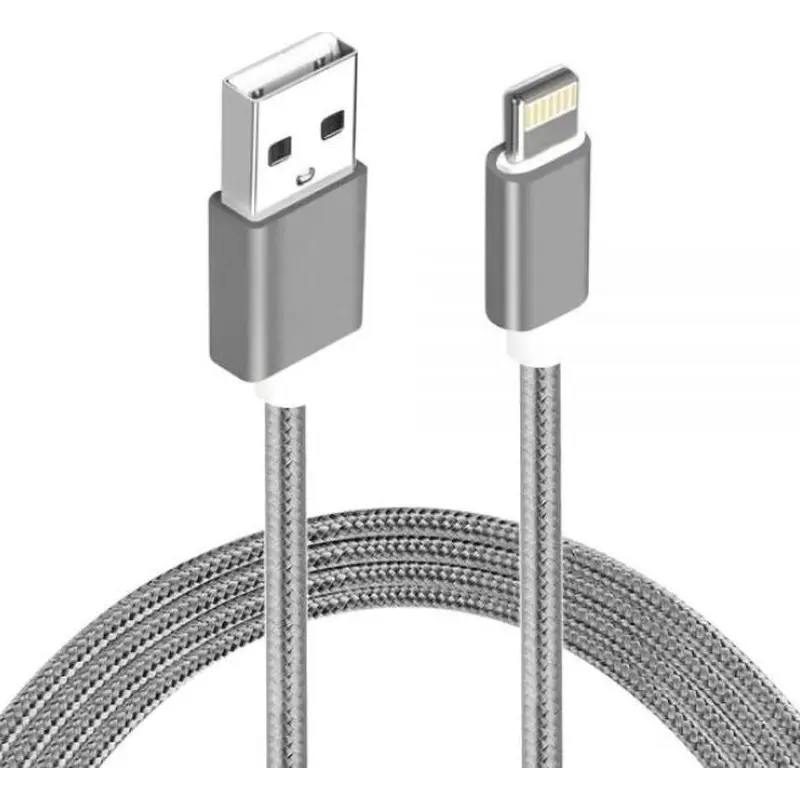 Astrotek 1m USB Lightning Data Sync Charger Grey White Color Cable for iPhone X 9 8 7S 7 Plus 6S 6 Plus 5 5S iPad Air Mini iPod