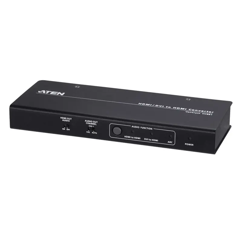 Aten 4K HDMI/DVI to HDMI Converter with Audio De-Embedder, supports ARC and DVI   Audio In to HDMI conversion, analog audio out and digital audio out