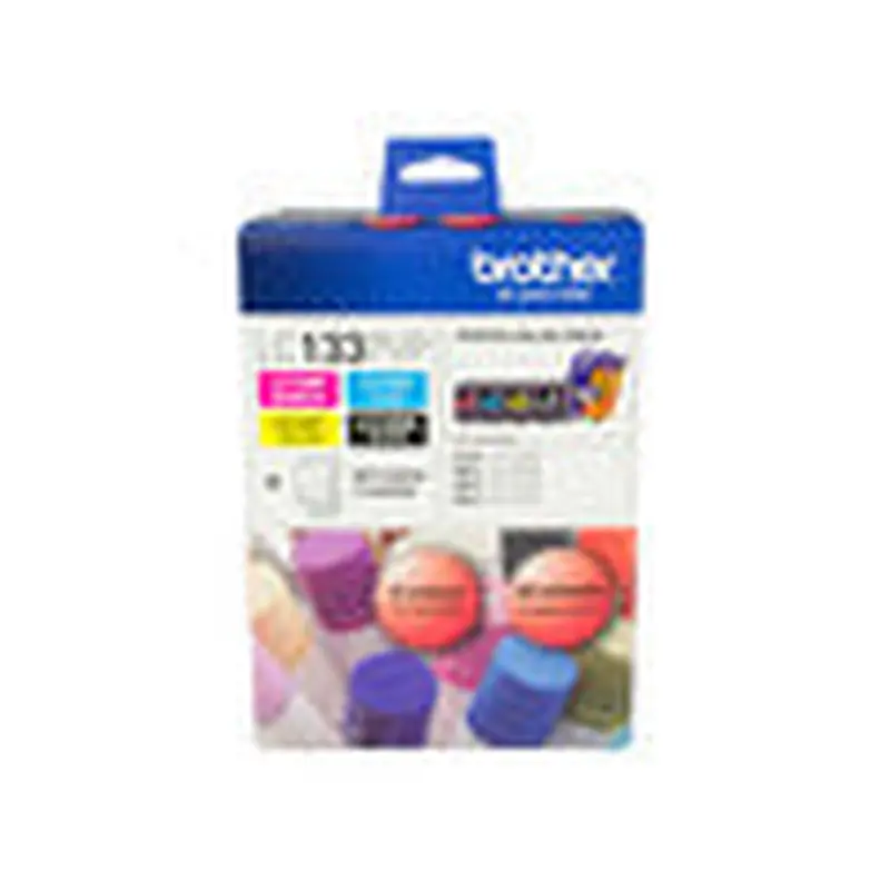 Brother LC-133 Photo Value Pack 1X Black 1XCyan 1XMagenta 1XYellow   40 Sheets Photo Paper
