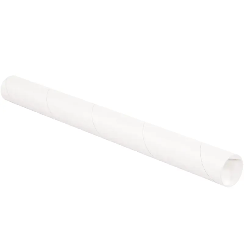 2 x 30" White Tubes with Caps (P2030W) Case Of 50