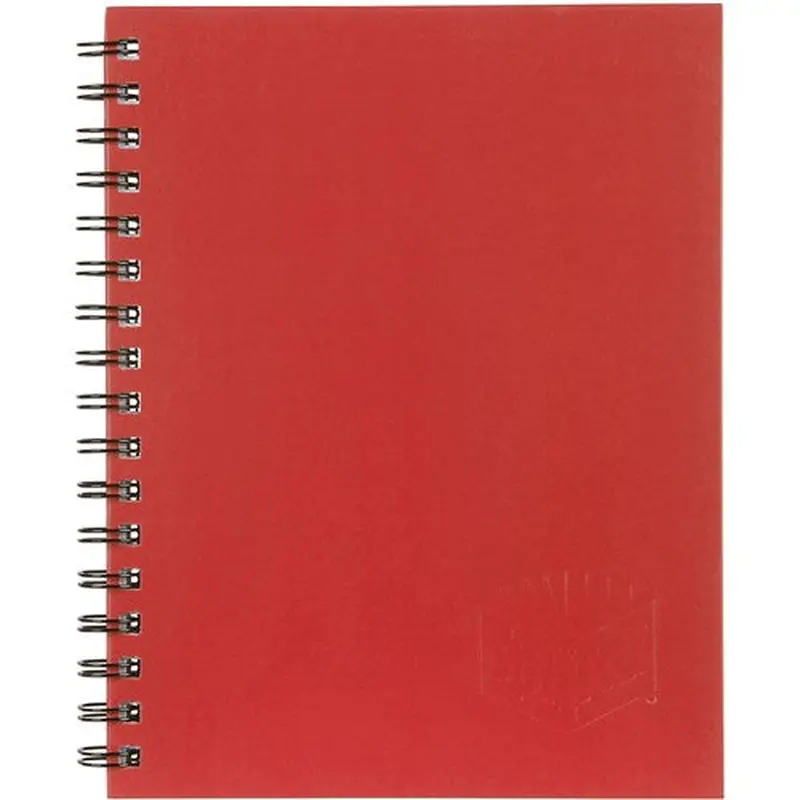 Spirax 512 Hard Cover Notebook A4 Ruled 200 Page Side Opening Red