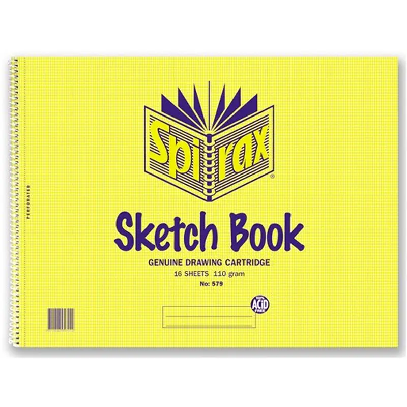 Spirax 579 Sketch Book Perforated 272 x 360mm 16 Sheets Side Opening BOX10
