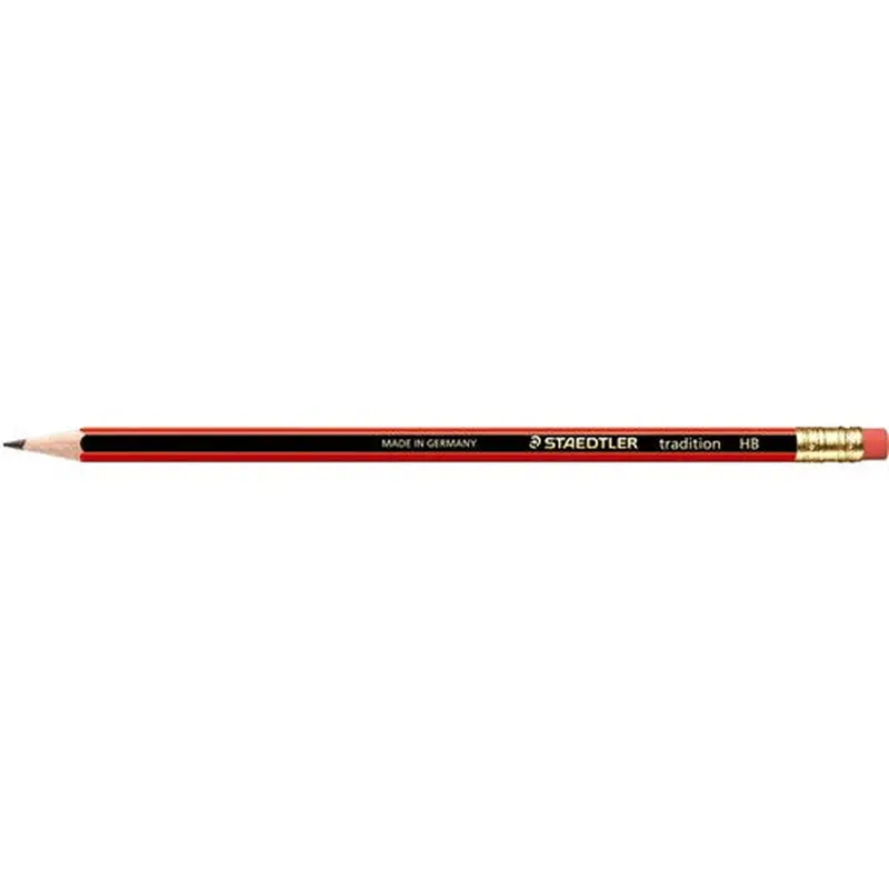 Staedtler 112 Tradition Pencil Rubber Tipped Graphite HB PACK12