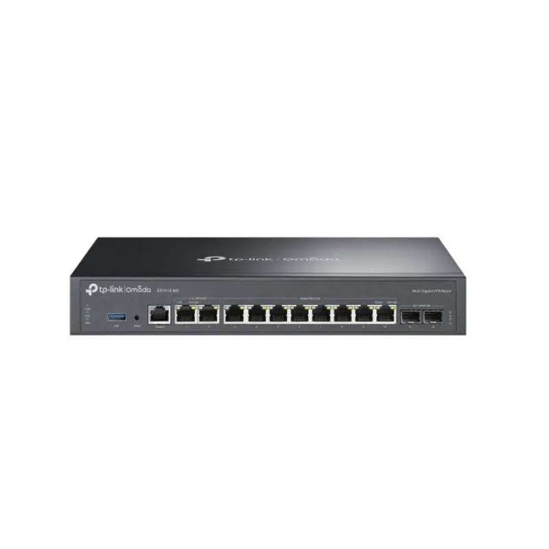 TP-Link ER7412-M2 Omada Multi-Gigabit VPN Router, Quad-core CPU, 2x2.5Gbps RJ45, 10x Gigabit WLAN/LAN Ports(2x SFP), 1x USB3.0, MultiWAN Load Balance