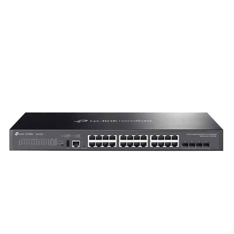 TP-Link SG5428X Omada 24-Port Gigabit Stackable Lite L3 Managed Switch with 4 10G Slots