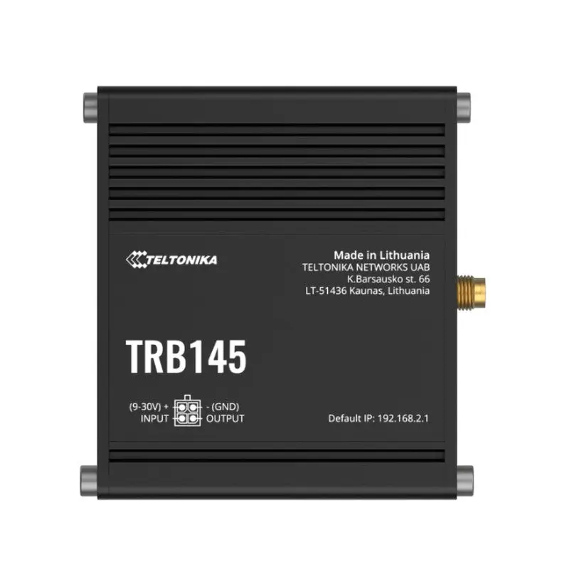 Teltonika TRB145 Industrial Rugged LTE RS485 Gateway, 4G/LTE (Cat 1), Equipped with RS485, Compatible with Industrial DNP3, PSU included