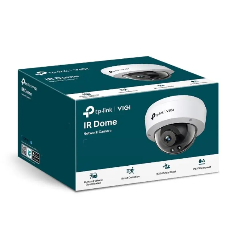 TP-Link VIGI 4MP C240I(2.8mm) IR Dome Network Camera, 4mm Lens, Smart Detection, 3YW