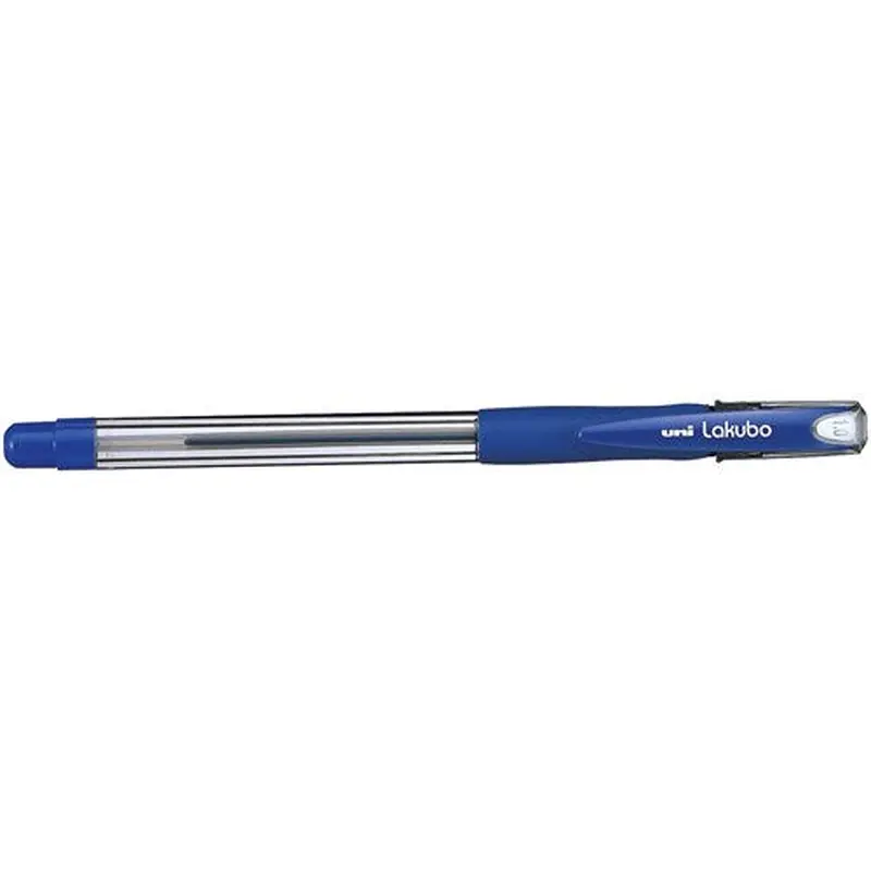 Uni SG100 Lakubo Ballpoint Pen Comfort Grip Medium 1mm Blue Pack of 12