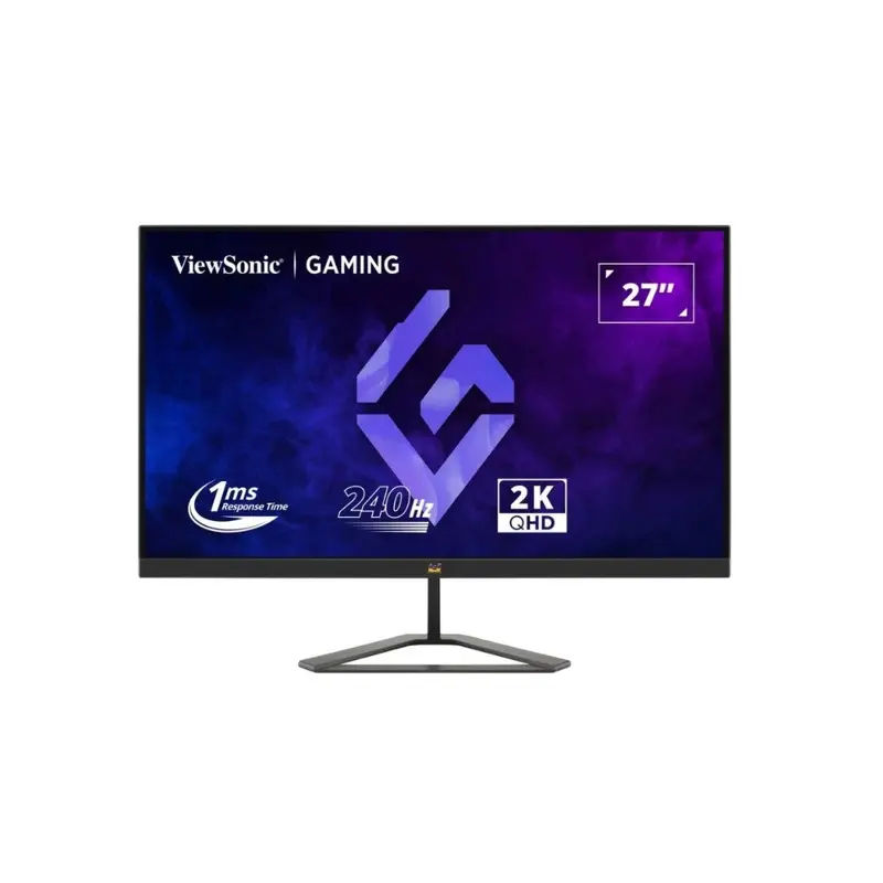 ViewSonic 27' 2K 240hz 1ms Lightning Fas, IPS, Dual Speakers, SuperClear IPS. 2x HDMI 2.0, 1x DP 1.4. VESA 100x 100t, Tilt Gaming Monitor