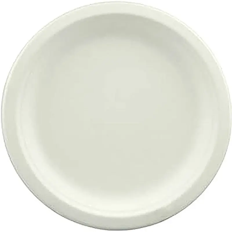 Writer Breakroom Earth Eco Heavy Duty Sugarcane Round Plate 180mm White Pack Of 25