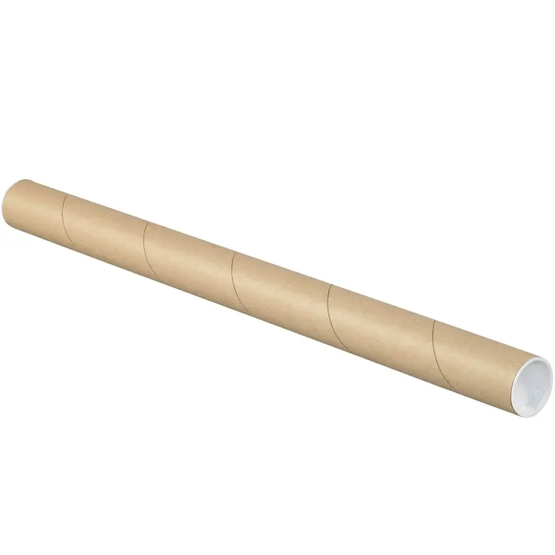 1 1/2 x 20" Kraft Tubes with Caps (P1520K) Case Of 50