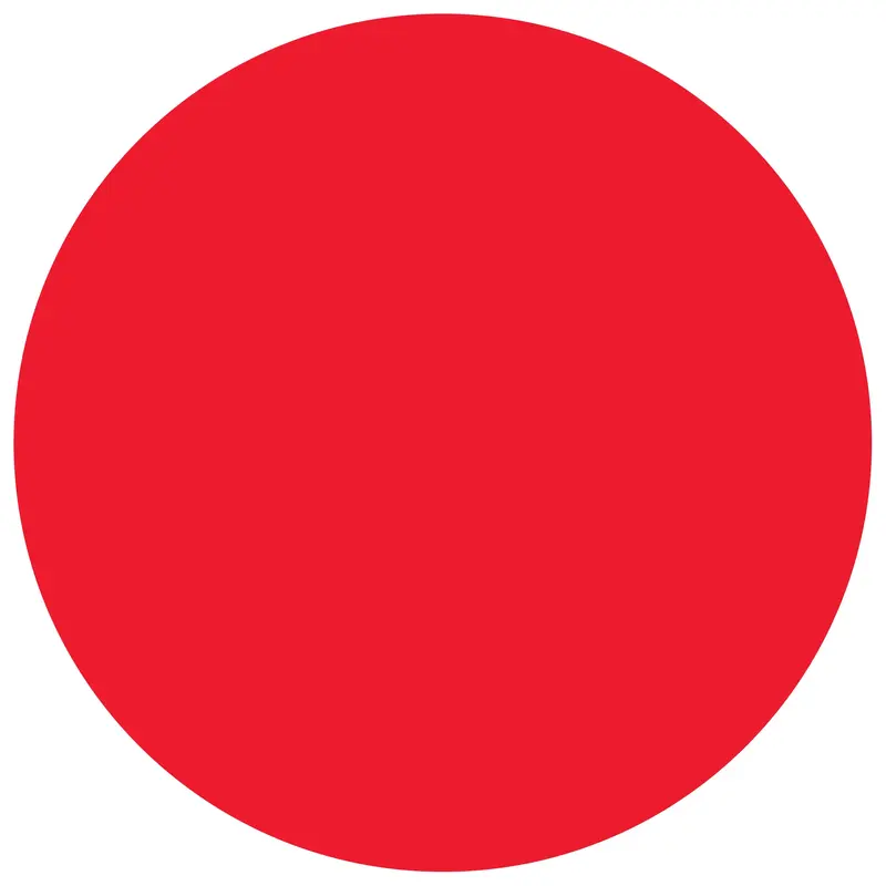 1 1/2" Circles - Fluorescent Red Removable Labels (DL1491FR) Roll Of 500