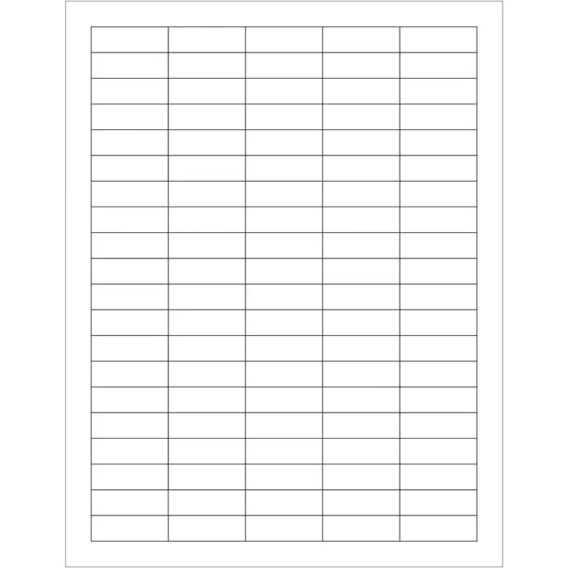 1 1/2 x 1/2" White Rectangle Laser Labels (LL106) Case Of 10000
