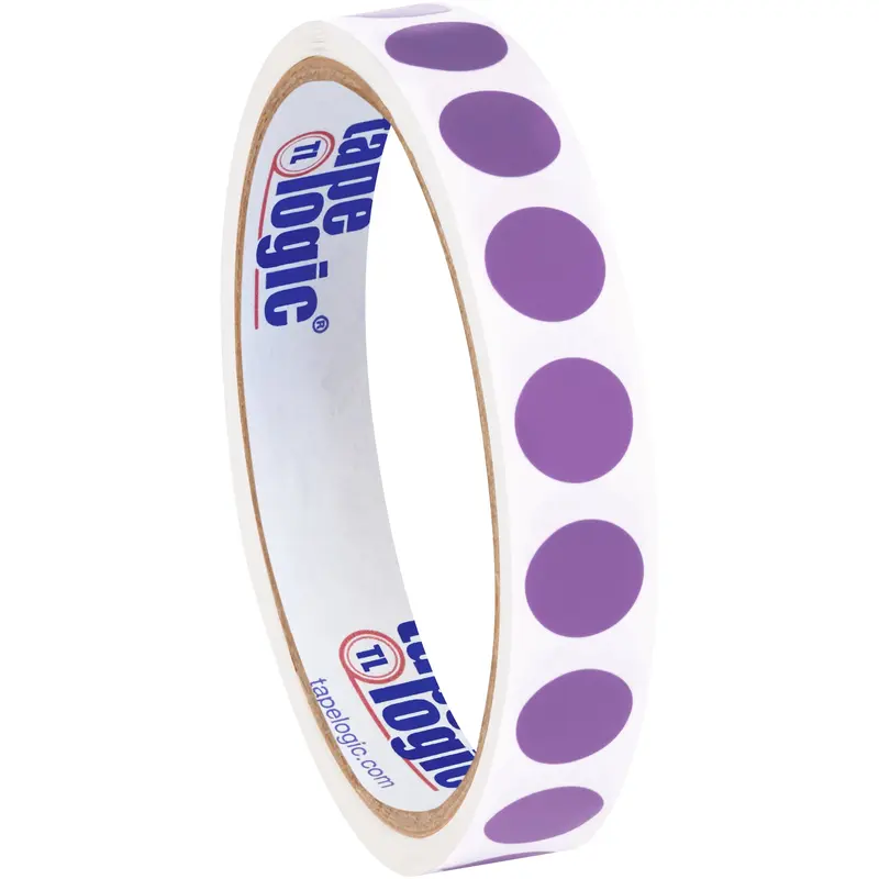 1/2" Purple Inventory Circle Labels (DL690M) Roll Of 500