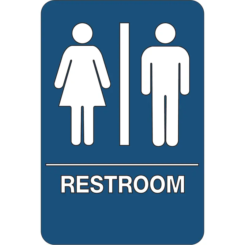 "Men/Women Restroom" ADA Compliant Plastic Sign (SN105) Each