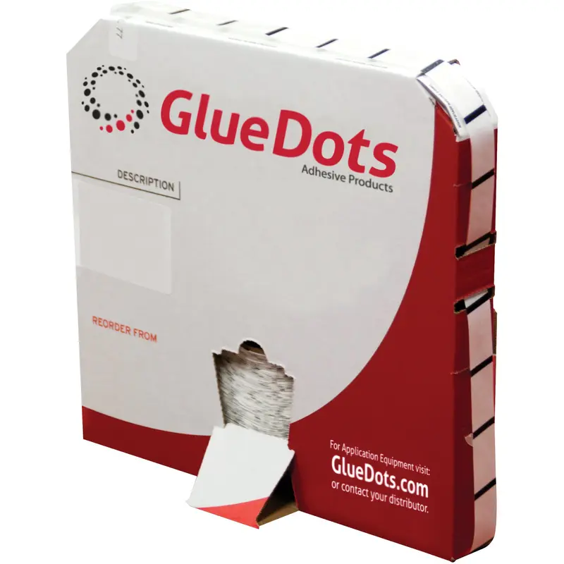 1/2" - High Tack Glue Dots - Low Profile (GD103) Roll Of 4000