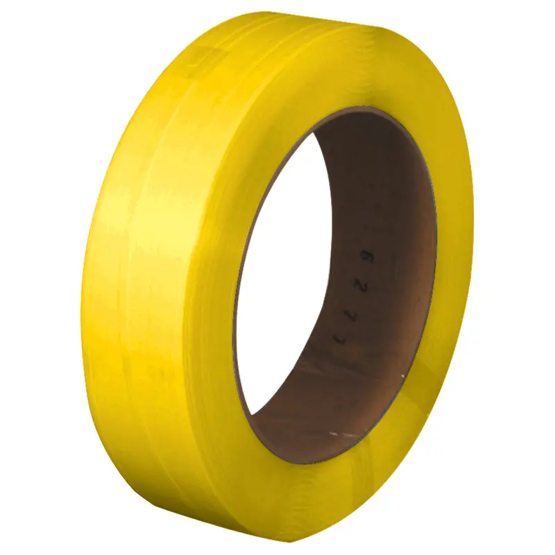 1/2" x .022 x 7200' Yellow  16 x 6" Core Hand Grade Polypropylene Strapping - Embossed (PS1226Y) Coil   Of 1