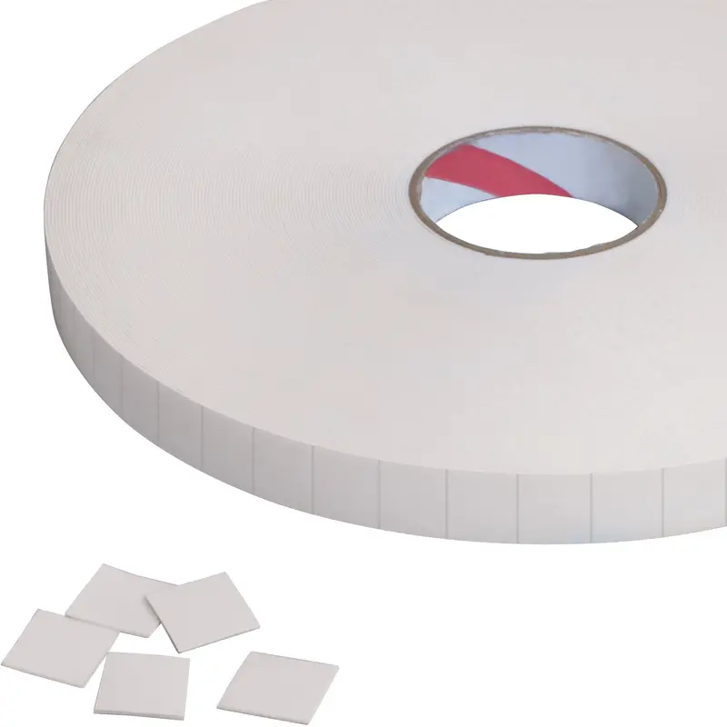 1/2 X 1/2" TAPE LOGIC 1/16"Removable Double Sided Foam Squares (T95225) Roll Of 1296
