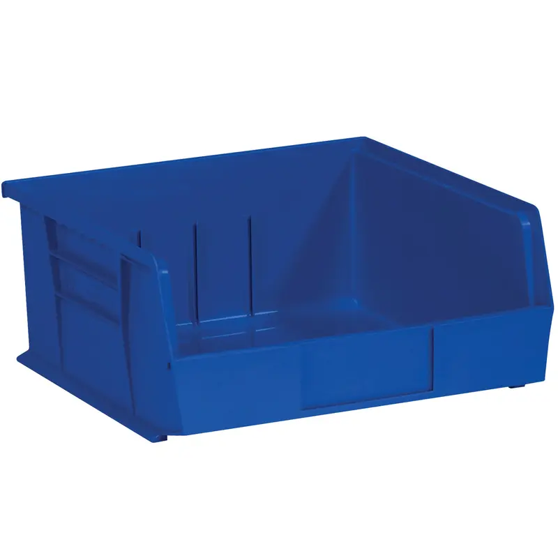 10 7/8 x 11 x 5" Blue Plastic Stack & Hang Bin Boxes (BINP1111B) Case Of 6