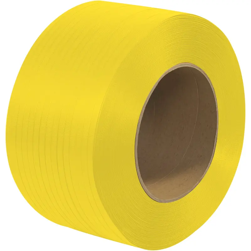 1/4" x 18000' - 9 x 8" Core Machine Grade Polypropylene Strapping - Embossed (PS3422) Coil   Of 1