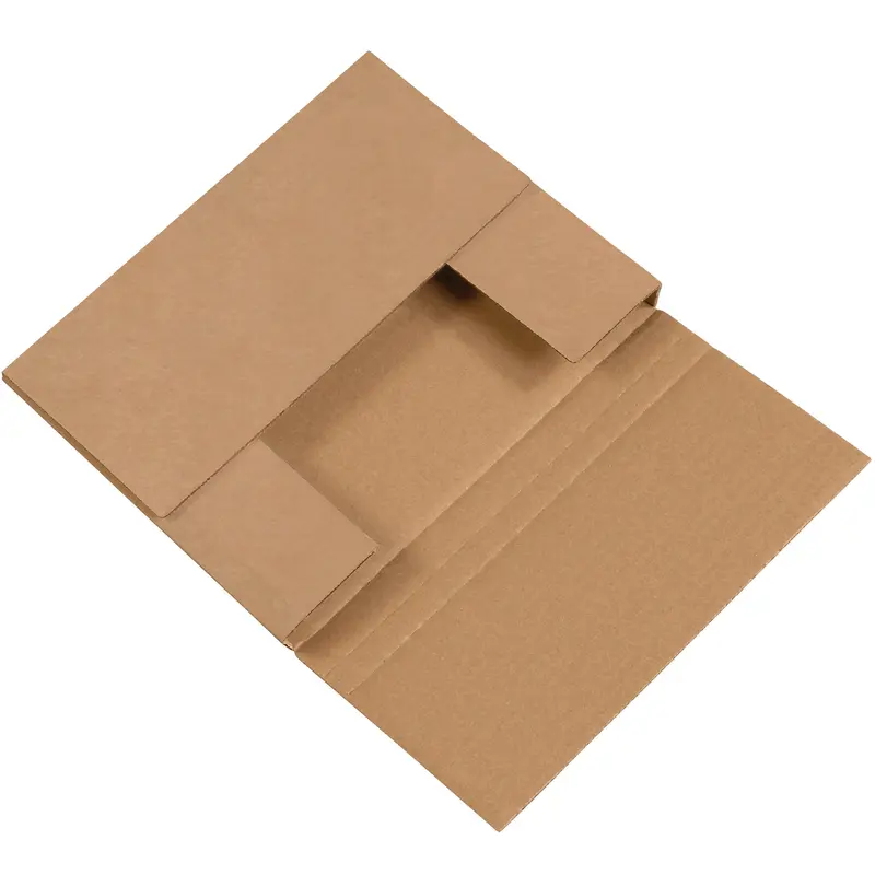 10 1/4 x 8 1/4 x 1 1/4" Kraft Easy-Fold Mailers (M1081K) Bundle Of 50