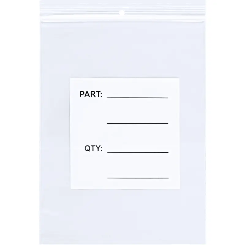 10 x 18" - 4 Mil Parts Bags w/ Hang Holes (PB12012) Case Of 500