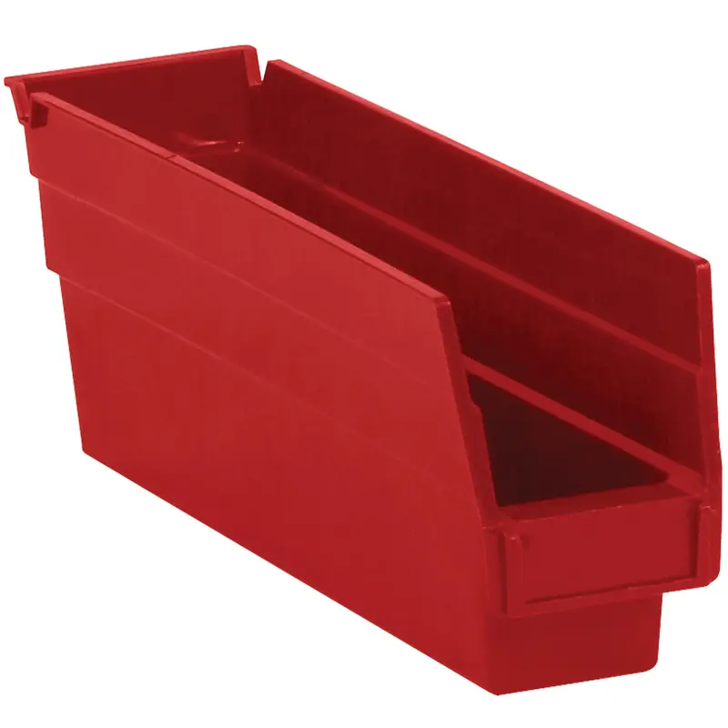 11 5/8 x 2 3/4 x 4" Red Plastic Shelf Bin Boxes (BINPS101R) Case Of 36