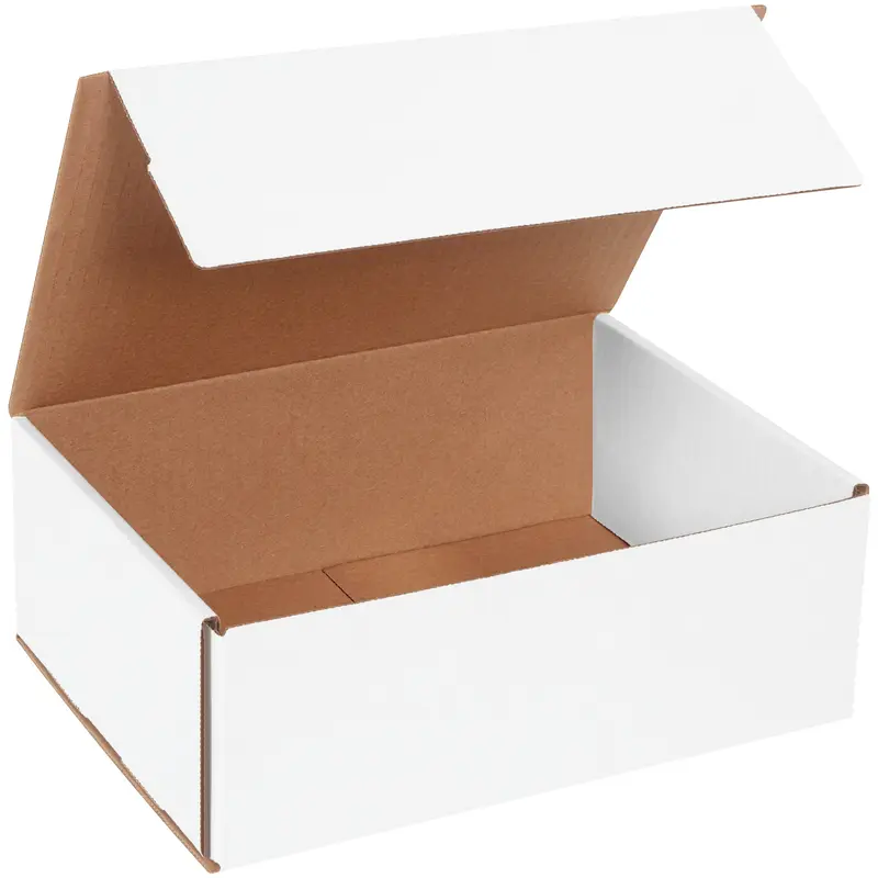 11 x 8 x 4" White Corrugated Mailers (MLR1184) Bundle Of 50