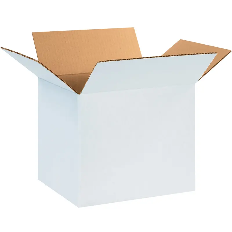 12 x 10 x 10" White Corrugated Boxes (121010W) Bundle Of 25