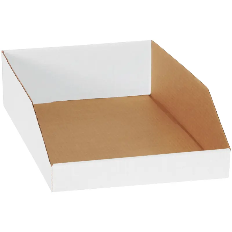 12 x 18 x 4 1/2" White Bin Boxes (BINEB1812) Bundle Of 50