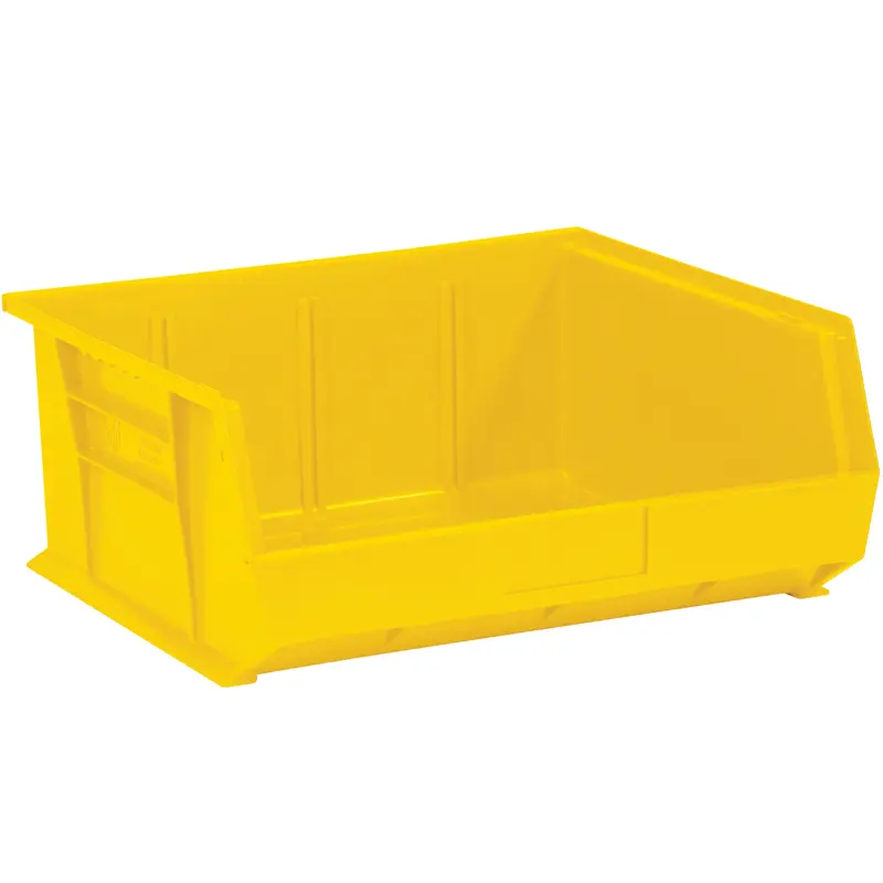 14 3/4 x 16 1/2 x 7" Yellow Plastic Stack & Hang Bin Boxes (BINP1516Y) Case Of 6