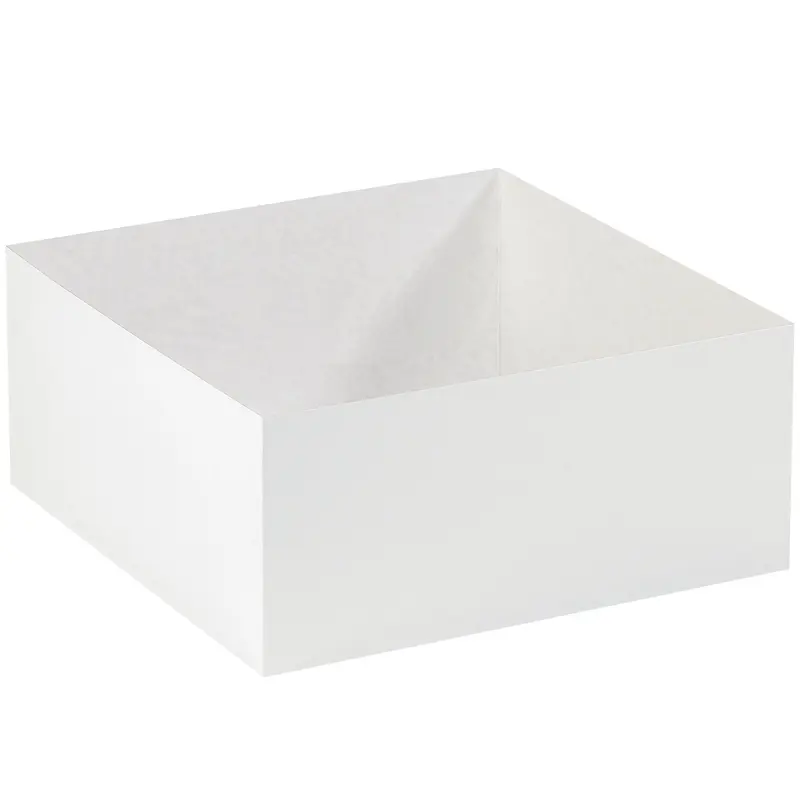 14 x 14 x 6" White Deluxe Gift Box Bottoms (DGB14146W) Case Of 50