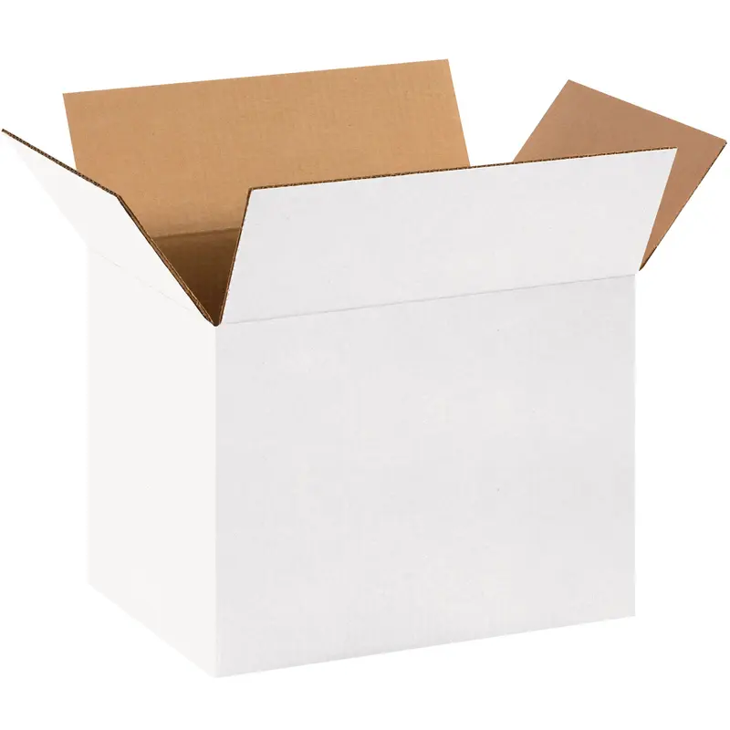 14 x 10 x 10" White Corrugated Boxes (141010W) Bundle Of 25