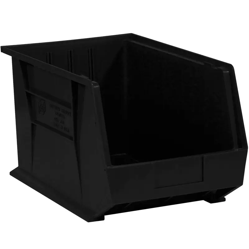 16 x 11 x 8" Black Plastic Stack & Hang Bin Boxes (BINP1611K) Case Of 4