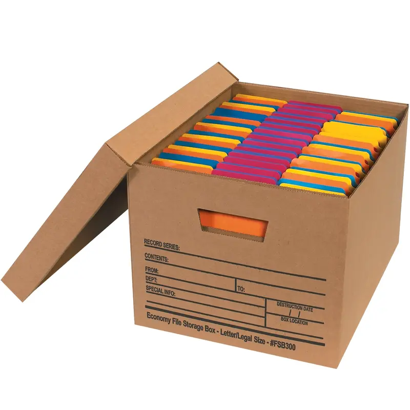 15 x 12 x 10" Economy File Storage Boxes (FSB300) Case Of 12