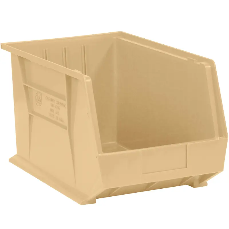 16 x 11 x 8" Ivory Plastic Stack & Hang Bin Boxes (BINP1611V) Case Of 4