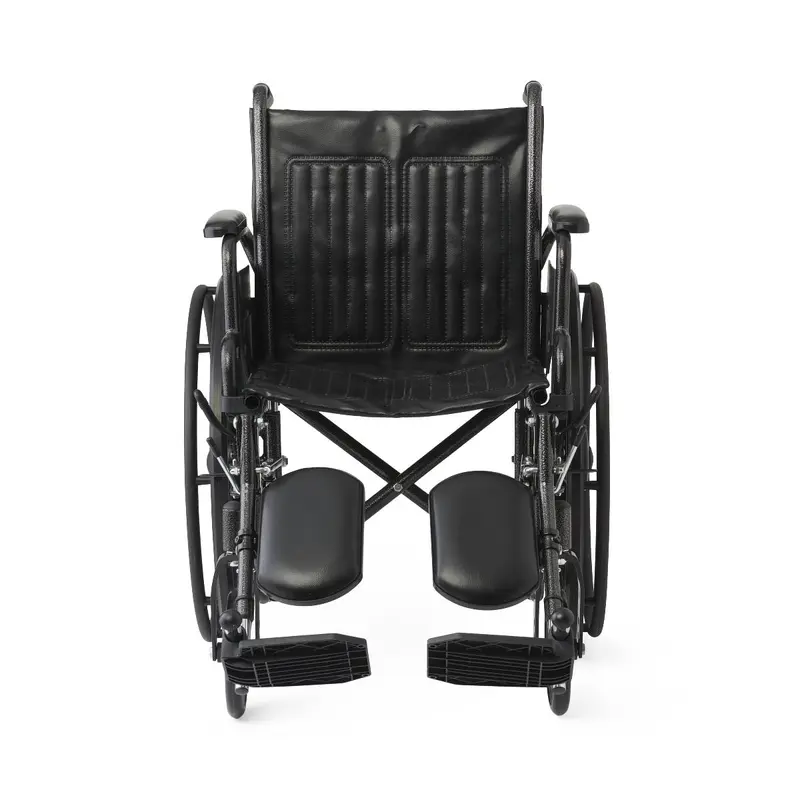 16" Wide K1 Basic Vinyl Wheelchair with Swing-Back Desk-Length Arms and Elevating Leg Rests, 1 EA (K1166V22E) Each