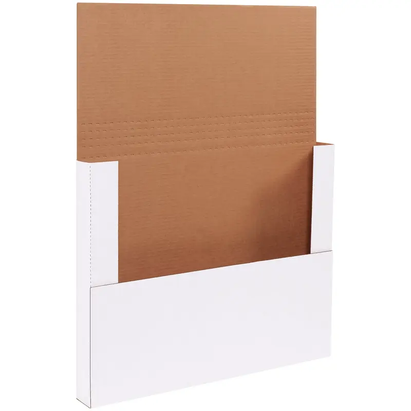 17 1/4 x 11 1/4 x 2" White Easy-Fold Mailers (M17112BF) Bundle Of 50